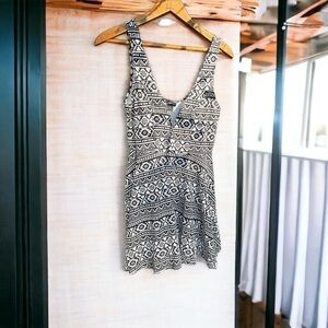 EXPRESS mini dress with attached shorts, size S, boning at neck line, EUC